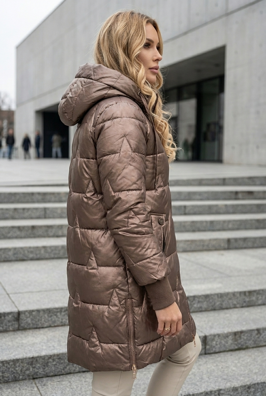 Olivia | Dames Lange Puffer Winterjas