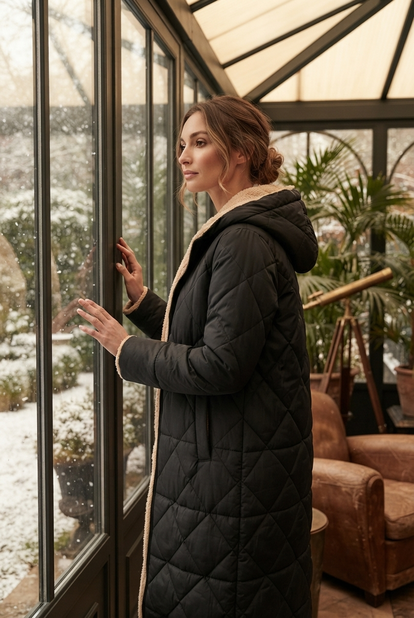 Harper | Dames Lange Winterjas Met Capuchon