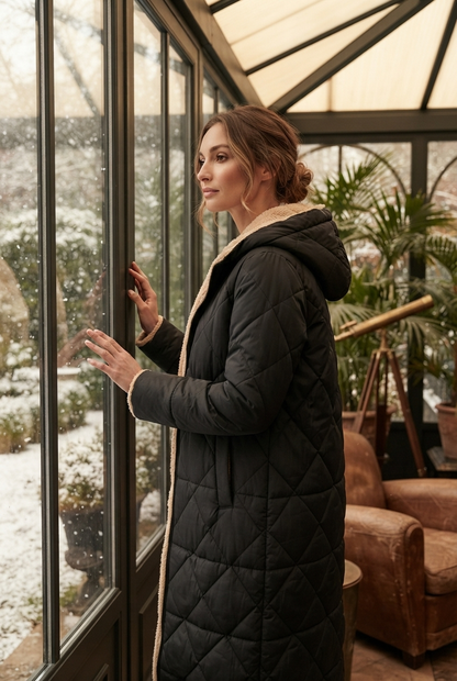 Harper | Dames Lange Winterjas Met Capuchon
