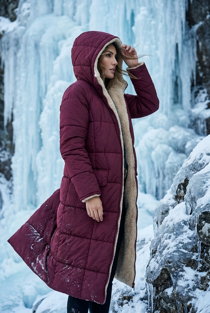 Harper | Dames Lange Winterjas Met Capuchon