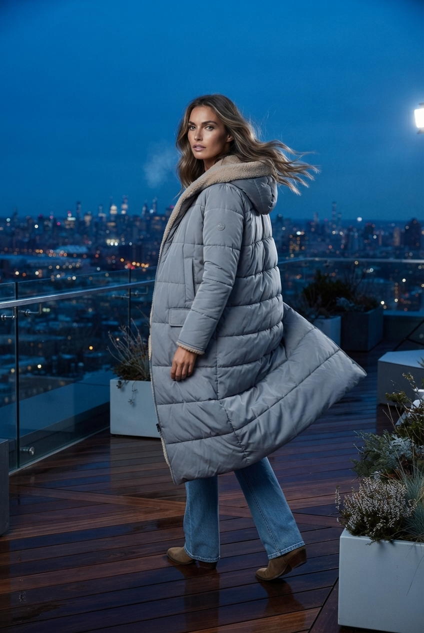 Harper | Dames Lange Winterjas Met Capuchon