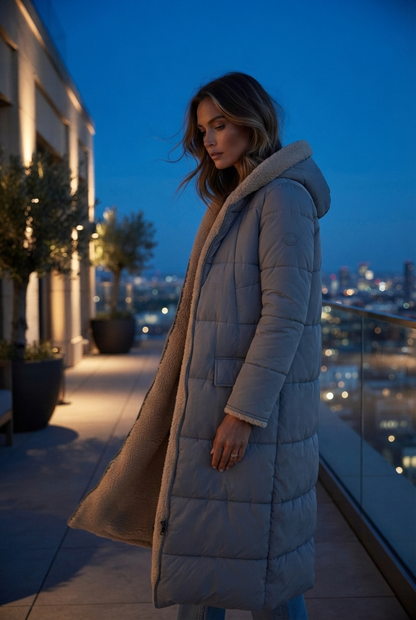 Harper | Dames Lange Winterjas Met Capuchon