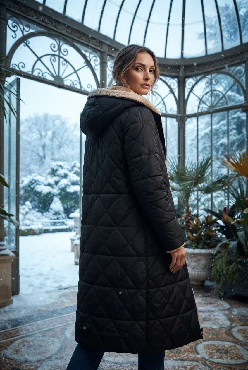 Harper | Dames Lange Winterjas Met Capuchon