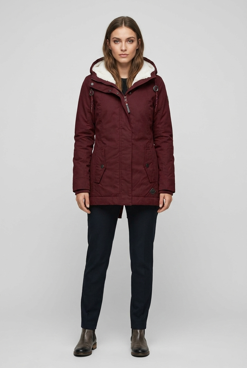 Emma | Dames Gevoerde Lange Winterjas Met Capuchon