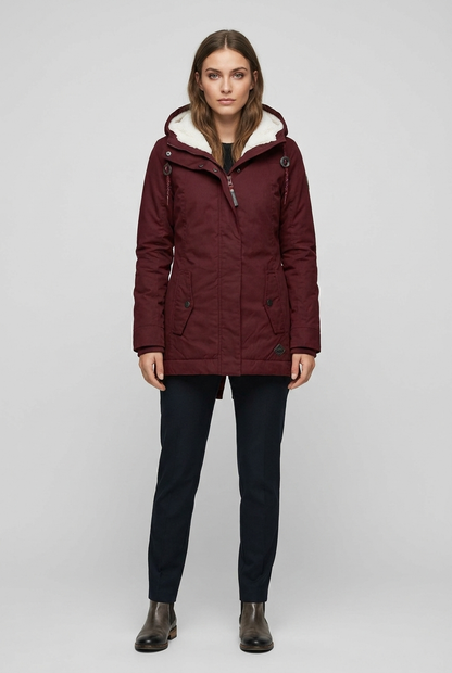 Emma | Dames Gevoerde Lange Winterjas Met Capuchon