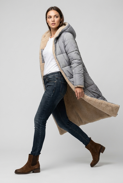 Harper | Dames Lange Winterjas Met Capuchon