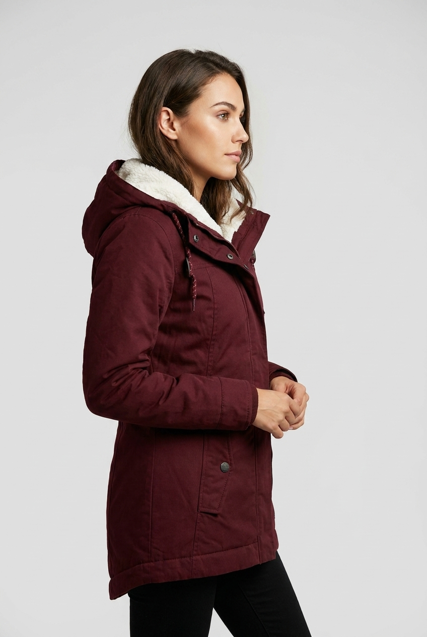 Emma | Dames Gevoerde Lange Winterjas Met Capuchon
