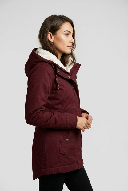 Emma | Dames Gevoerde Lange Winterjas Met Capuchon