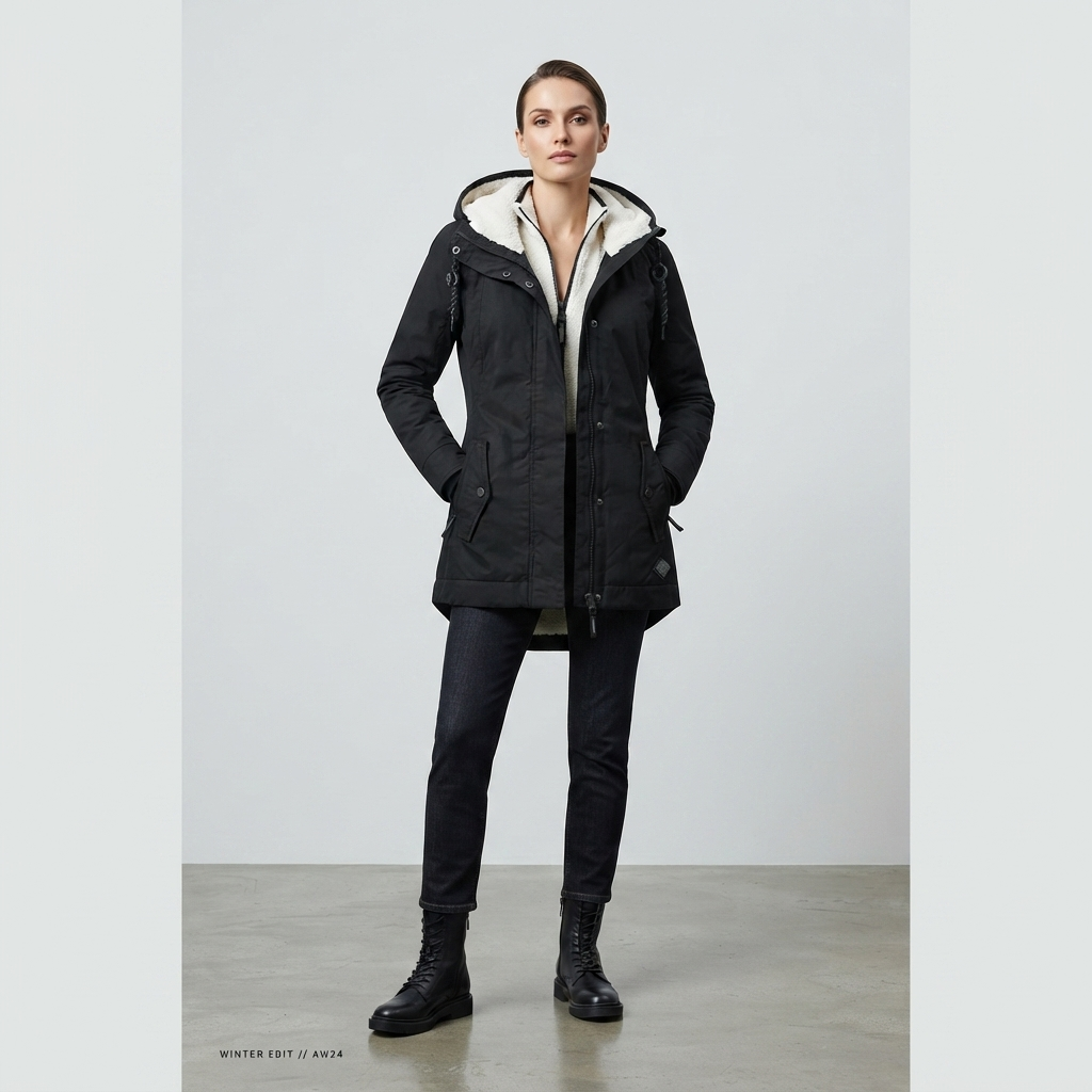 Emma | Dames Gevoerde Lange Winterjas Met Capuchon