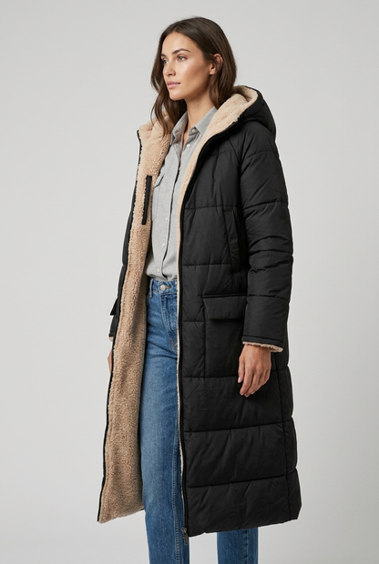 Harper | Dames Lange Winterjas Met Capuchon