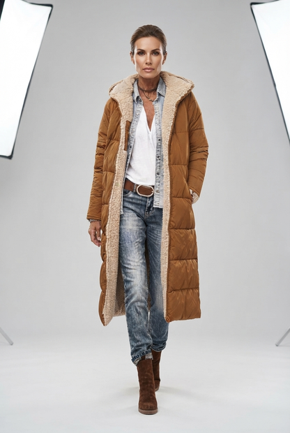 Harper | Dames Lange Winterjas Met Capuchon