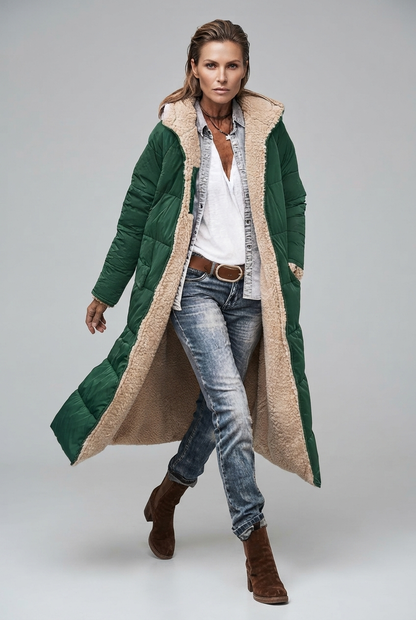 Harper | Dames Lange Winterjas Met Capuchon