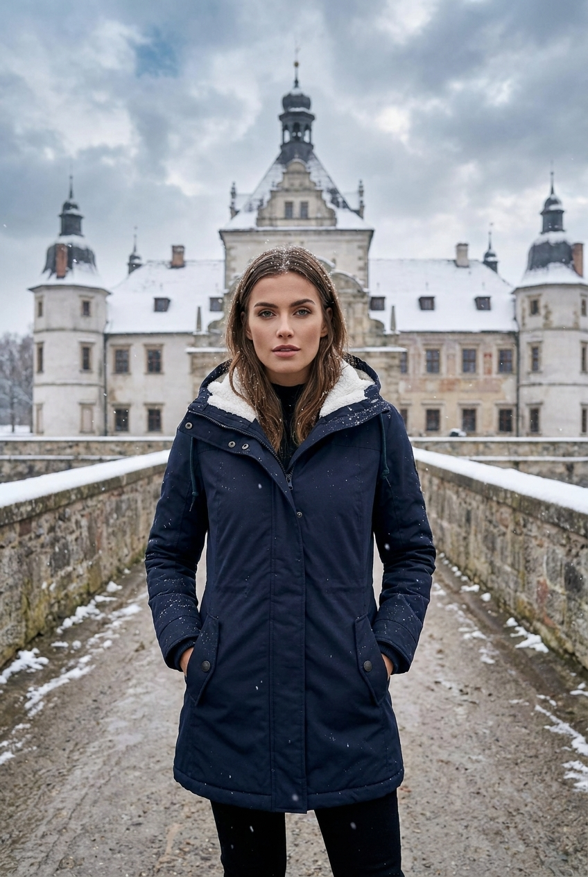 Emma | Dames Gevoerde Lange Winterjas Met Capuchon