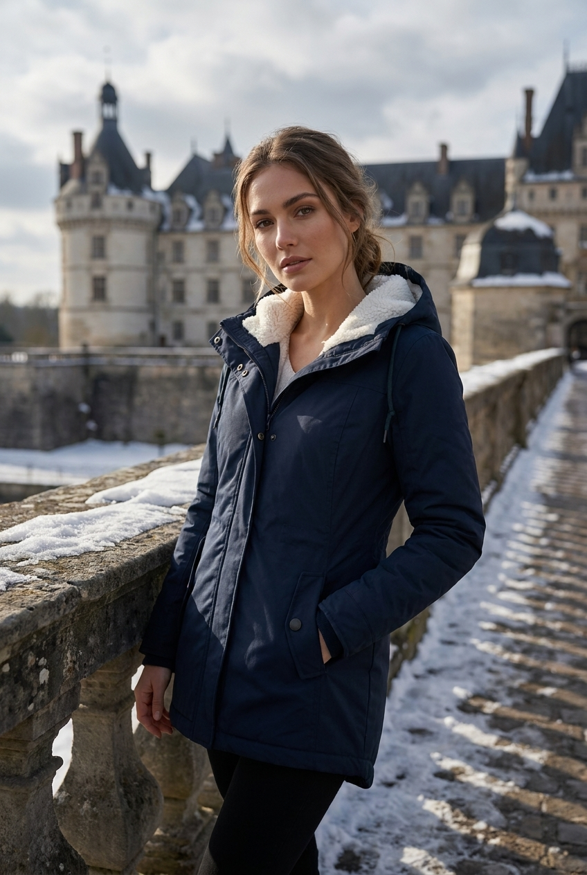 Emma | Dames Gevoerde Lange Winterjas Met Capuchon