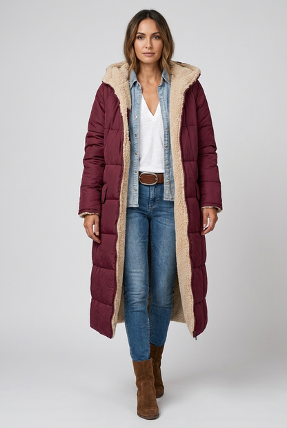 Harper | Dames Lange Winterjas Met Capuchon