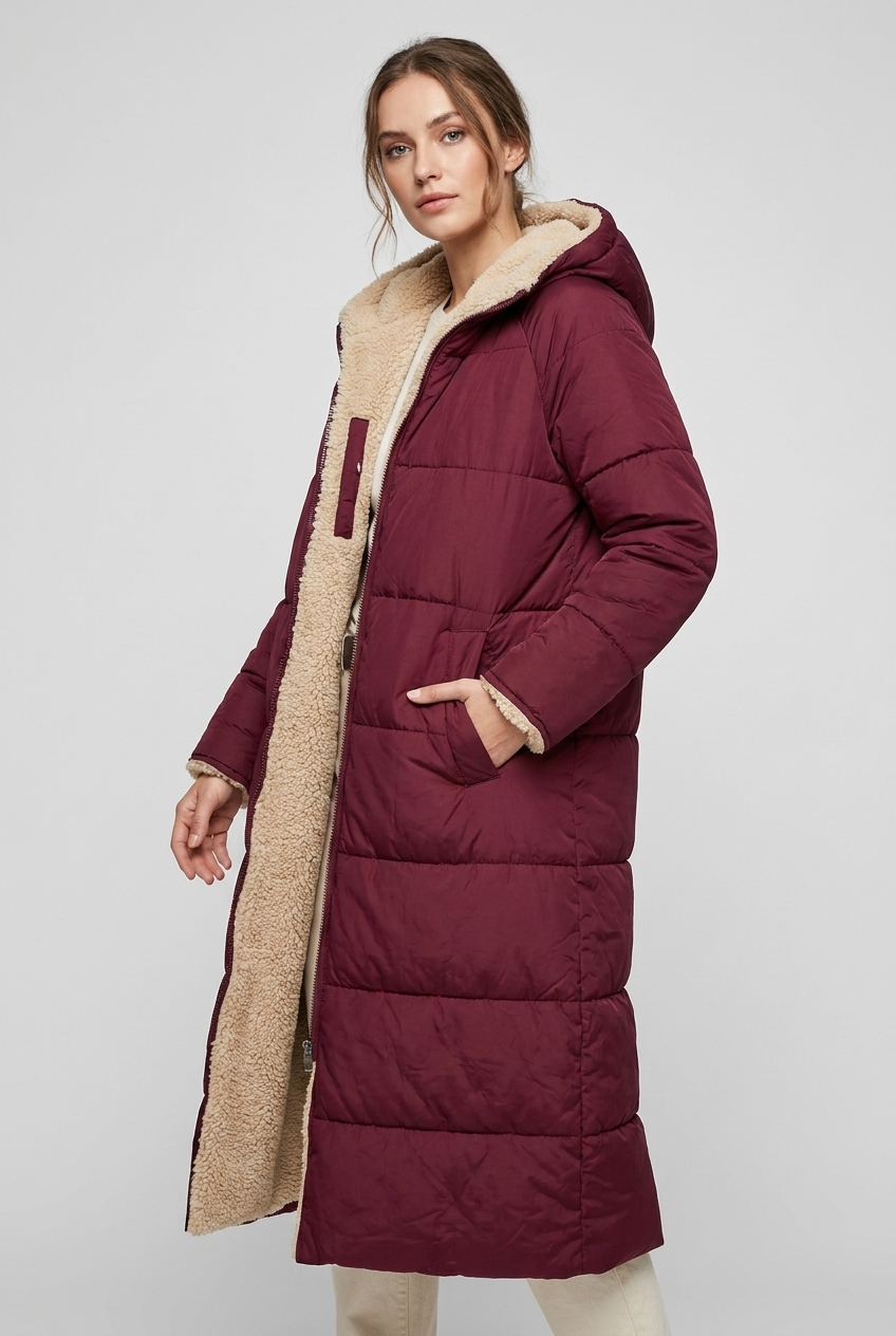 Harper | Dames Lange Winterjas Met Capuchon