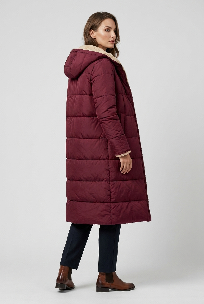 Harper | Dames Lange Winterjas Met Capuchon