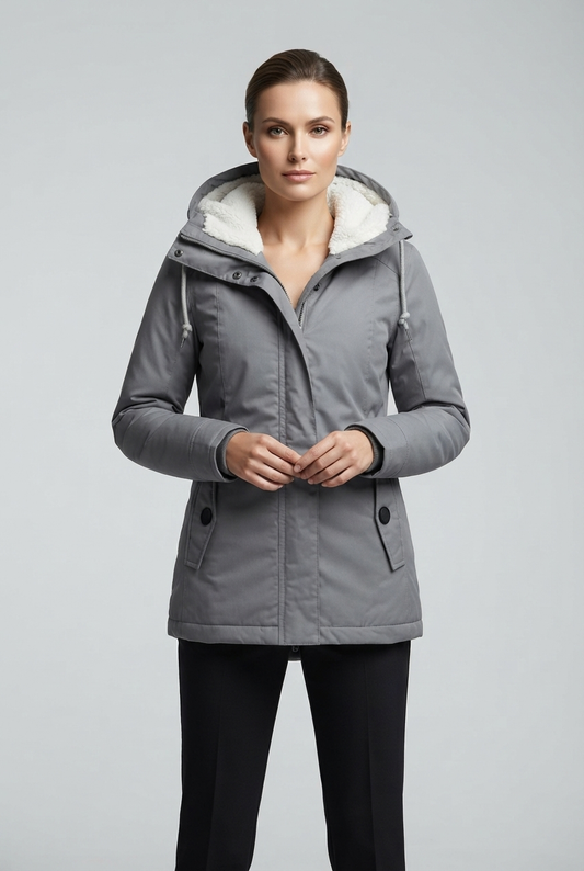 Emma | Dames Gevoerde Lange Winterjas Met Capuchon