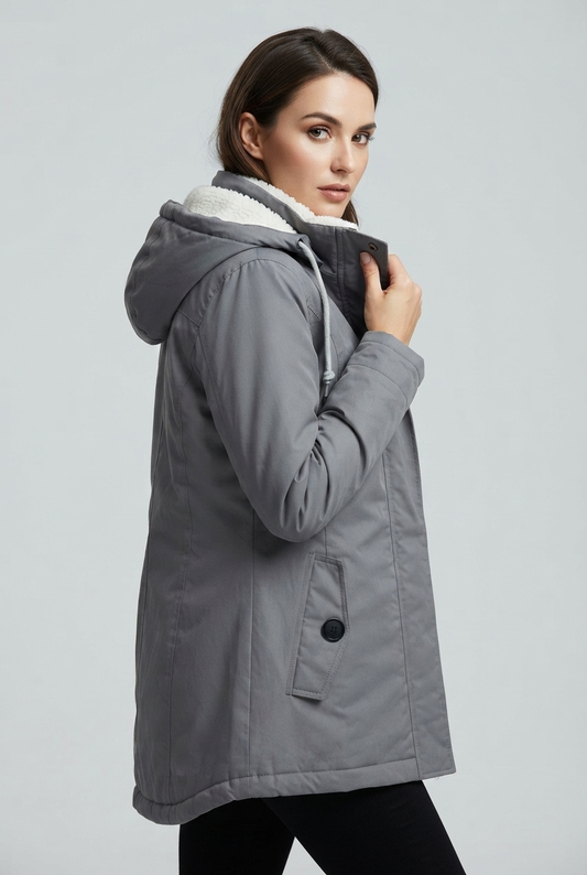 Emma | Dames Gevoerde Lange Winterjas Met Capuchon