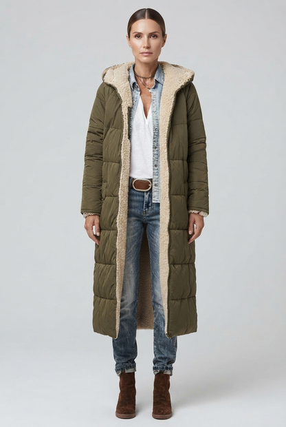 Harper | Dames Lange Winterjas Met Capuchon