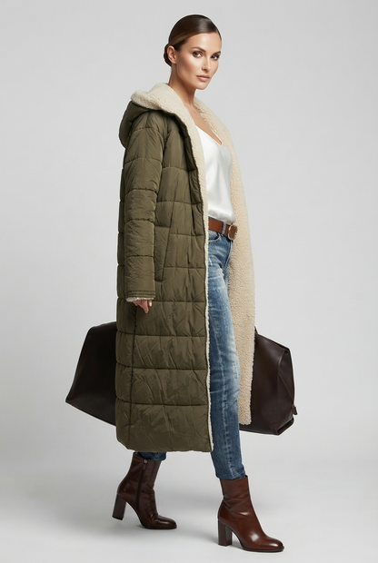 Harper | Dames Lange Winterjas Met Capuchon