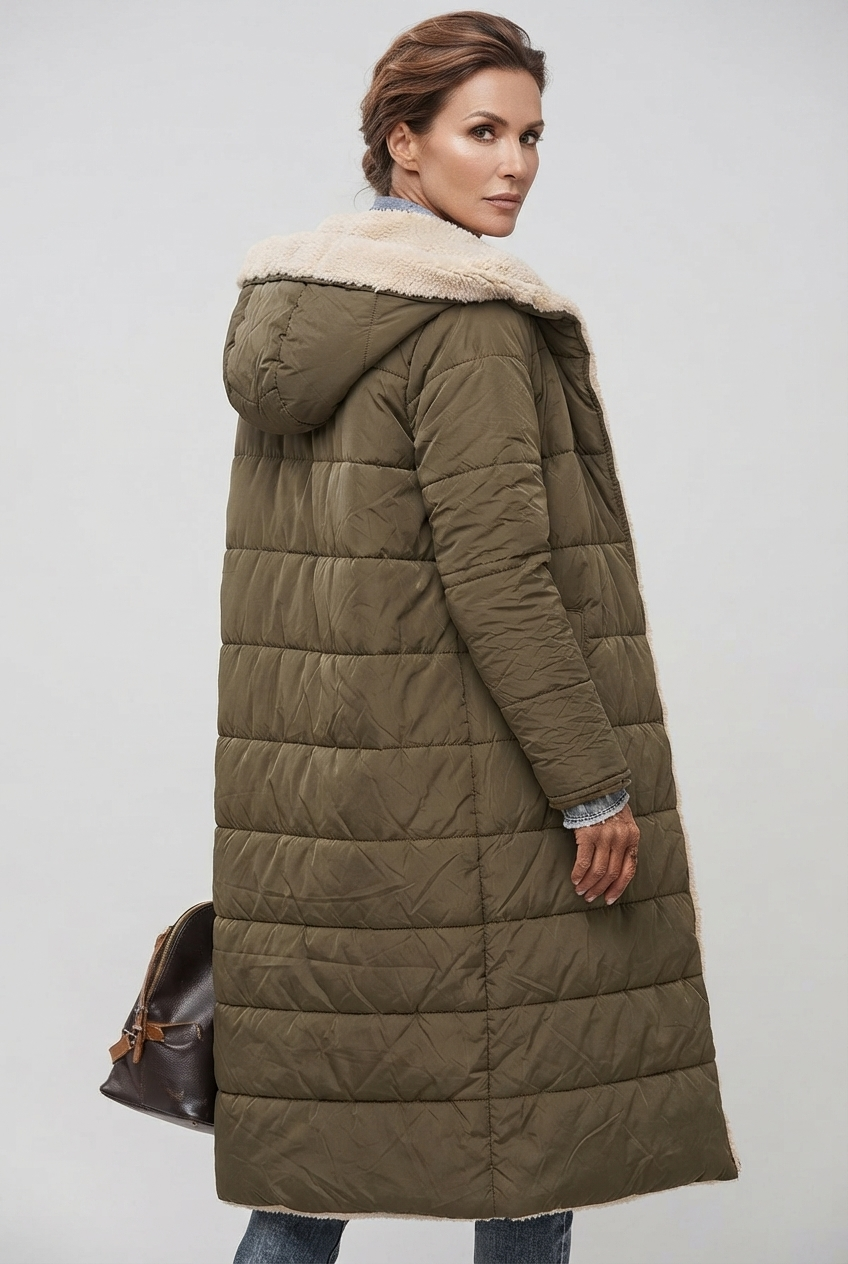 Harper | Dames Lange Winterjas Met Capuchon