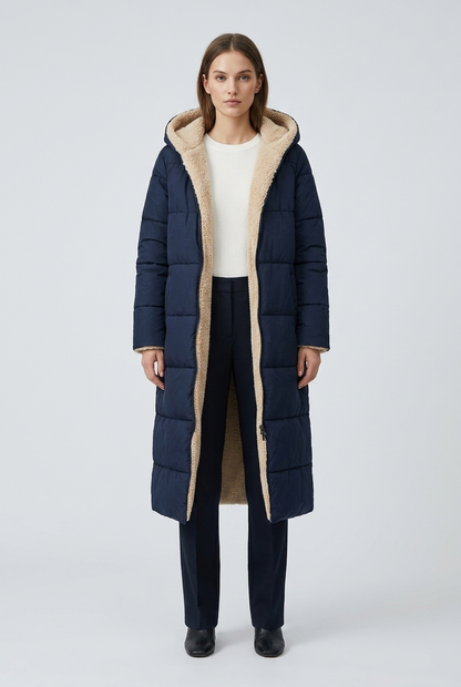 Harper | Dames Lange Winterjas Met Capuchon