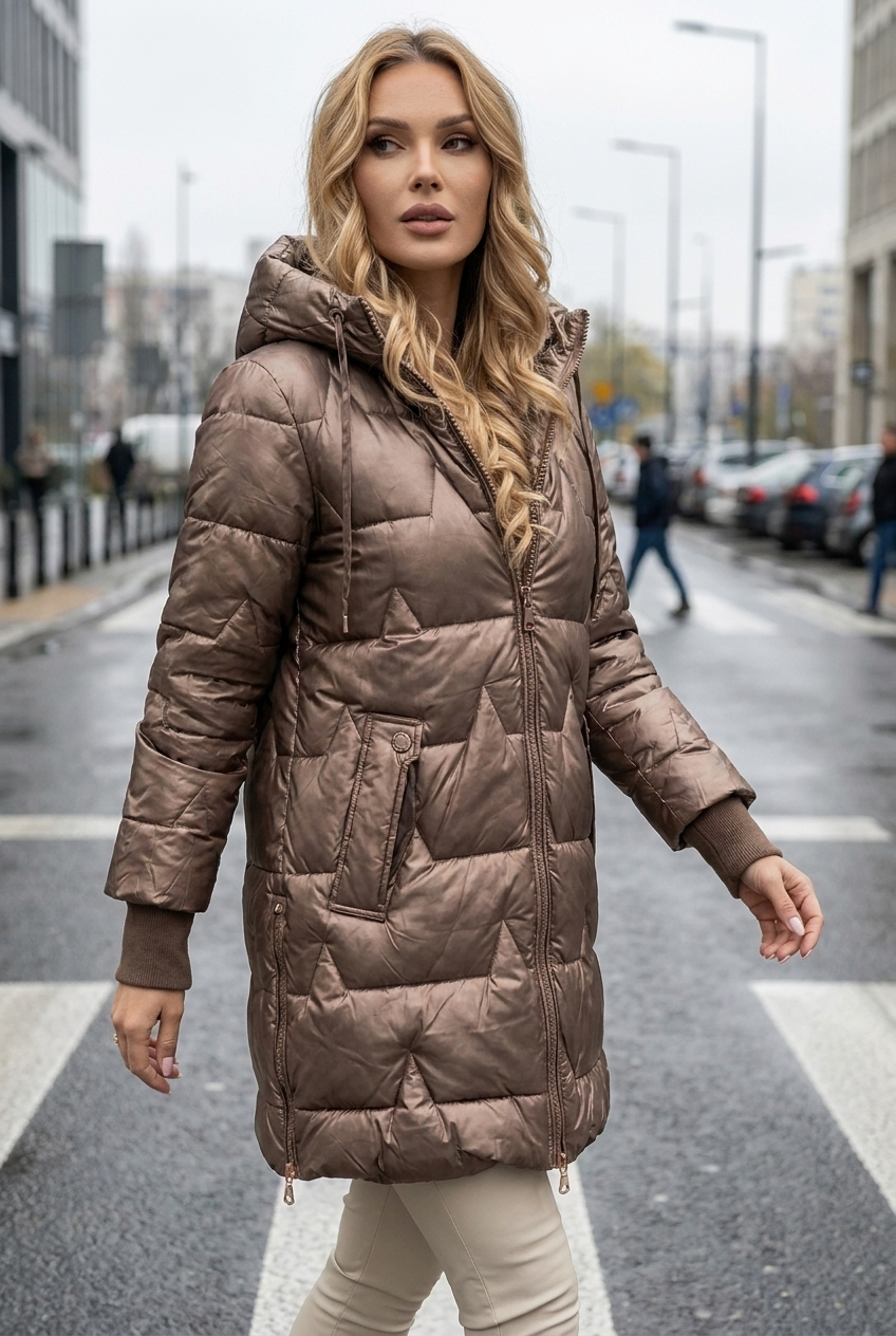 Olivia | Dames Lange Puffer Winterjas
