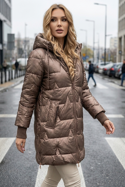 Olivia | Dames Lange Puffer Winterjas
