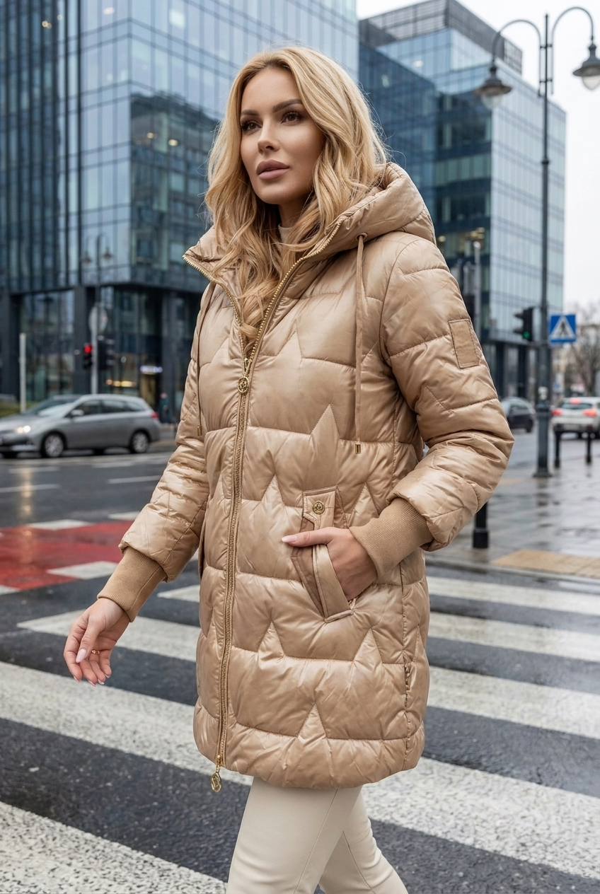 Olivia | Dames Lange Puffer Winterjas