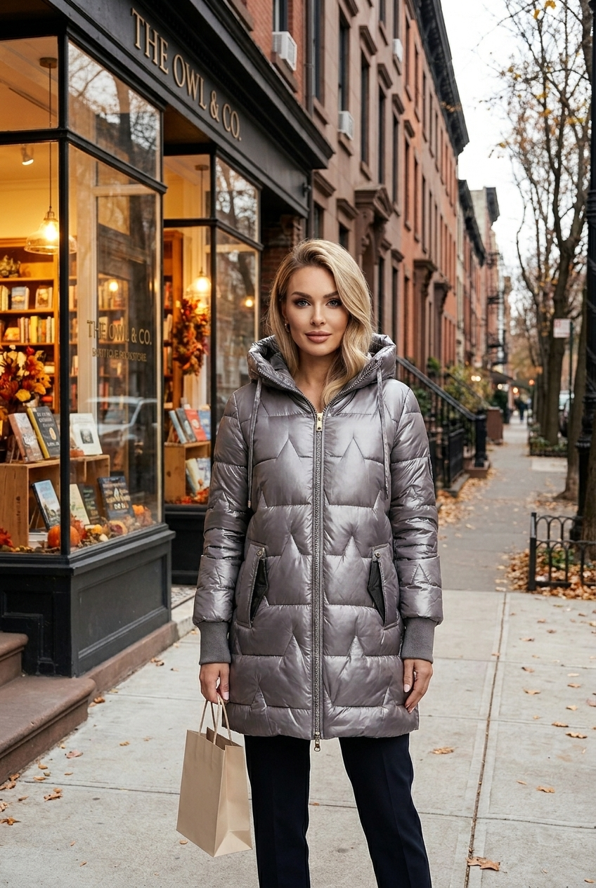 Olivia | Dames Lange Puffer Winterjas